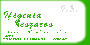 ifigenia meszaros business card